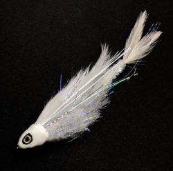 White fishing streamer