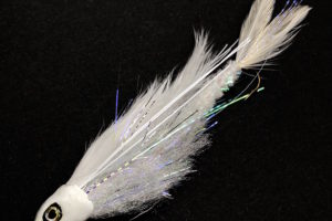 White fishing streamer